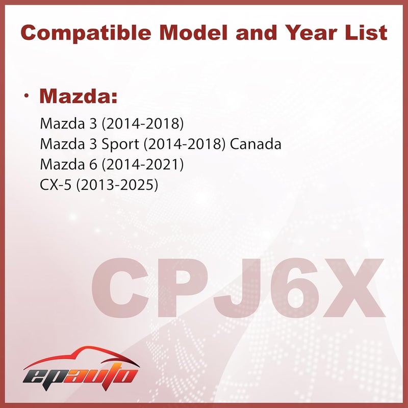 EPAuto CPJ6X (KD45-61-J6X) Cabin Air Filter includes Activated Carbon Replacement for Mazda 3 (2014-2018), Mazda 6 (2014-2021), CX-5 (2013-2025) - Image 2